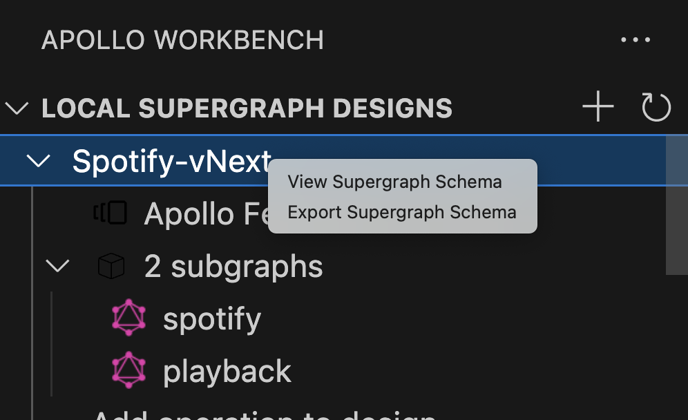 Viewing a supergraph schema in Workbench